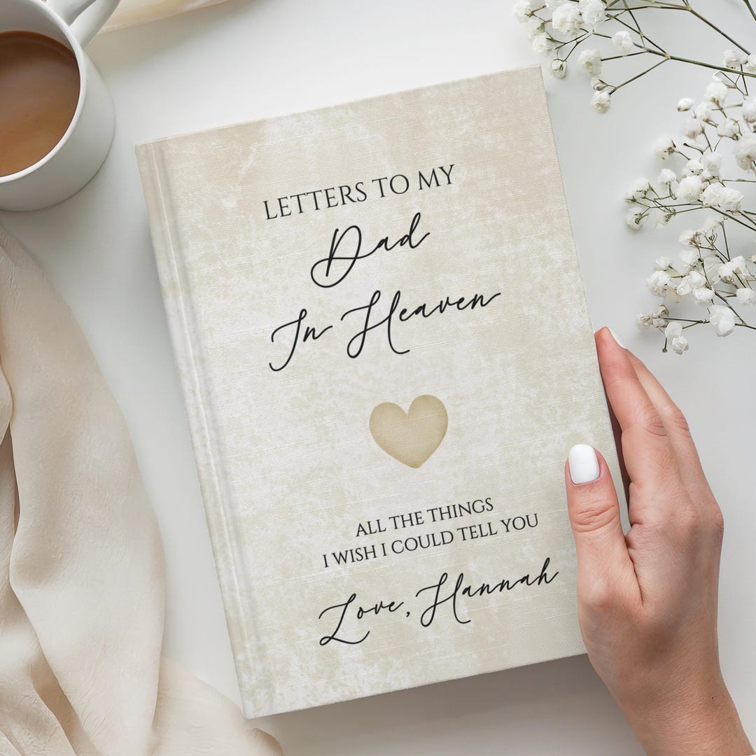 Grief Lettering Personalized Grief Journal Letters to My Dad in Heaven With Photo ...