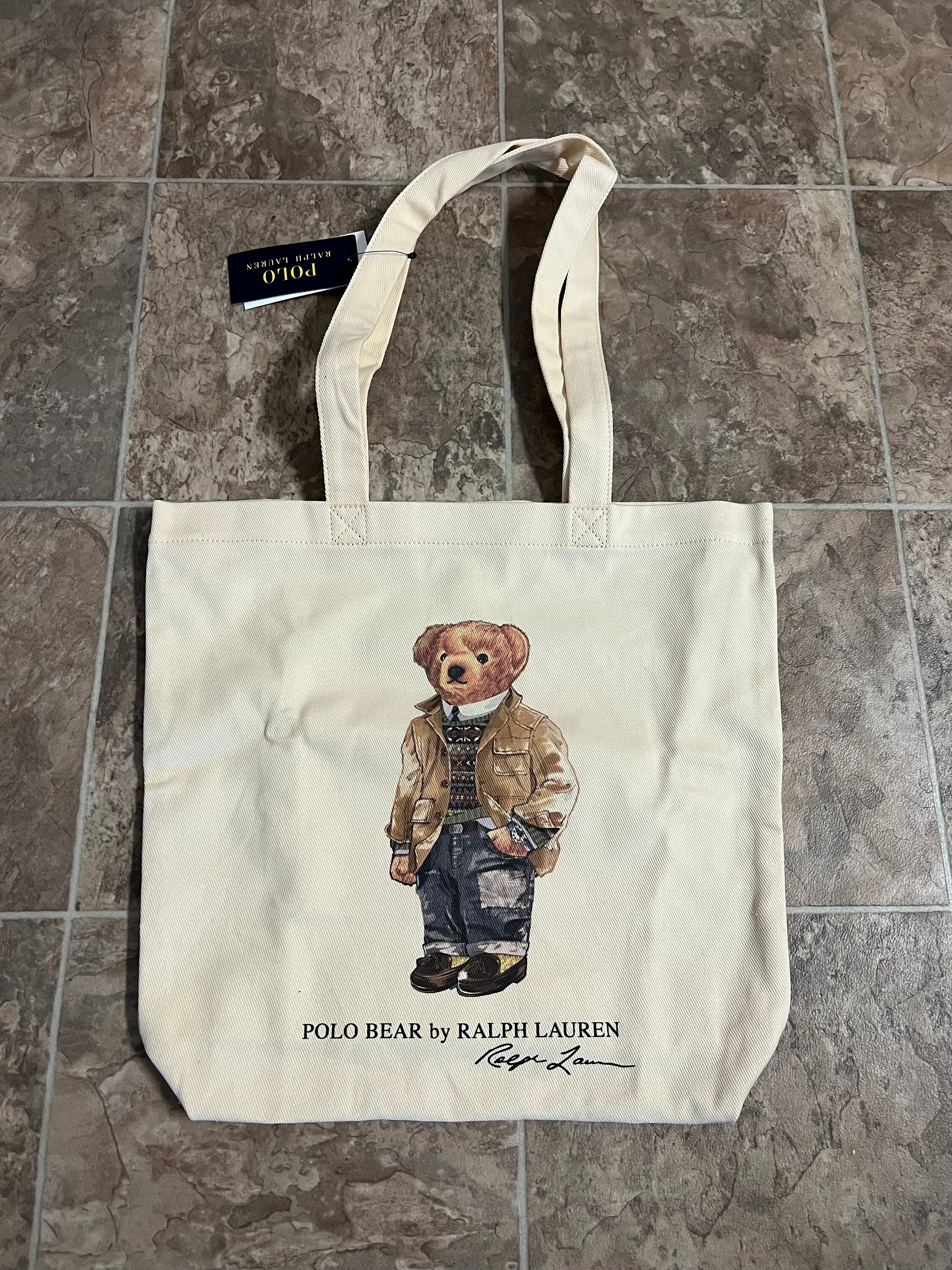 Polo Ralph Lauren Canvas Polo Bear Tote Bag