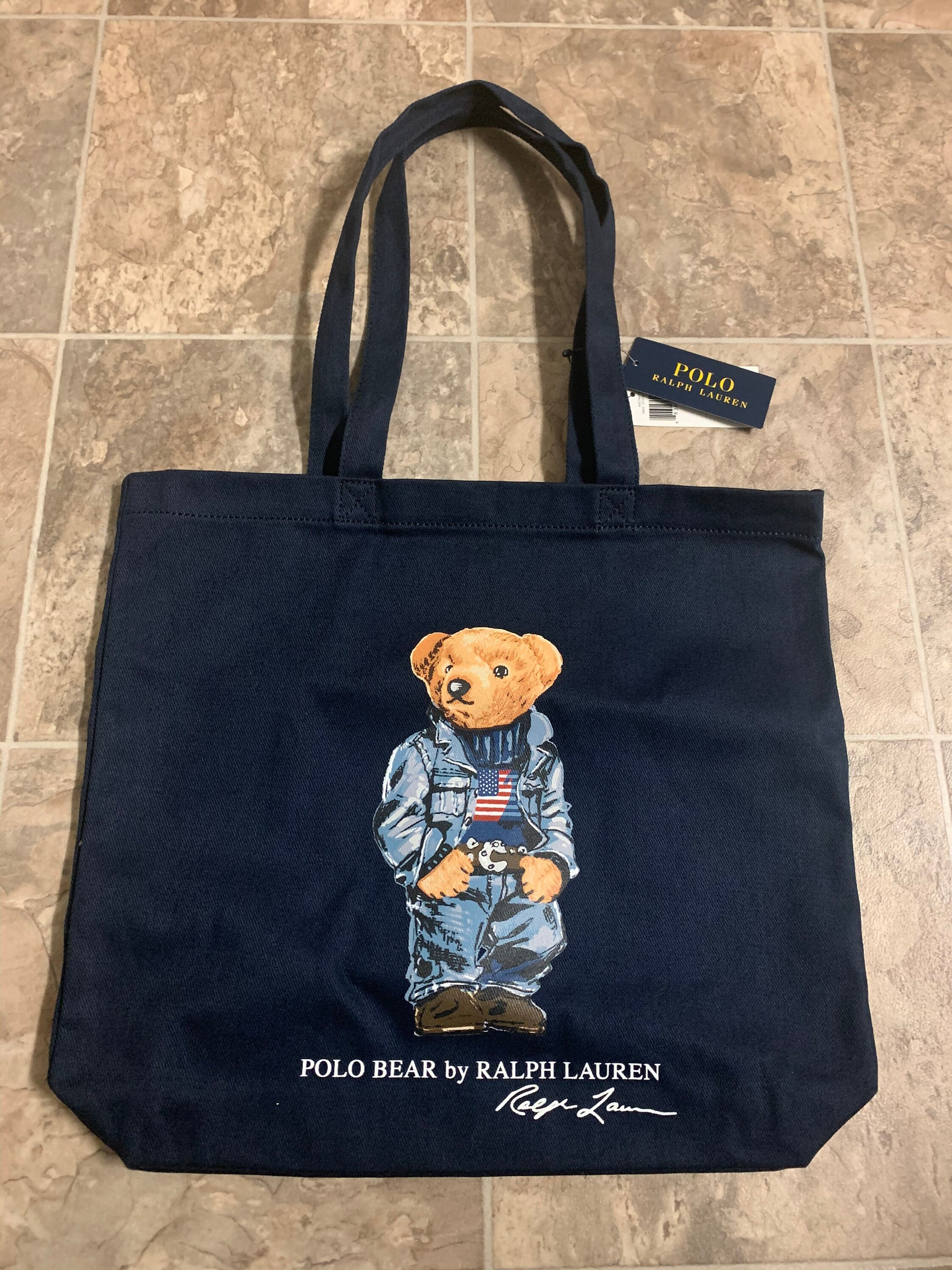 Polo Ralph Lauren Women's Canvas Polo Bear Mini Tote