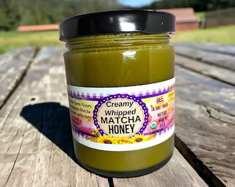Creamy Whipped Matcha Honey - with Vanilla Bean