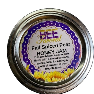 Fall Spiced Pear Honey Jam - 8oz Limited Edition