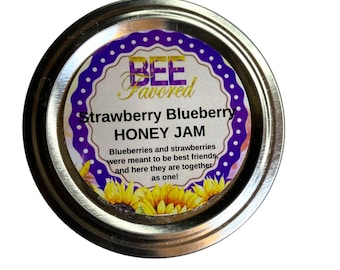 Strawberry Blueberry Honey Jam - 8oz