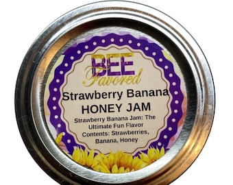 Strawberry Banana Honey Jam - 8oz Limited Edition