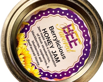 Berry Berrylicious Honey Jam - 8oz tutti frutti jar