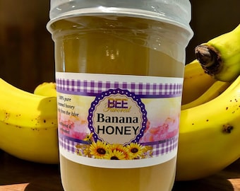 Banana Infused Wildflower Honey with Vanilla Bean