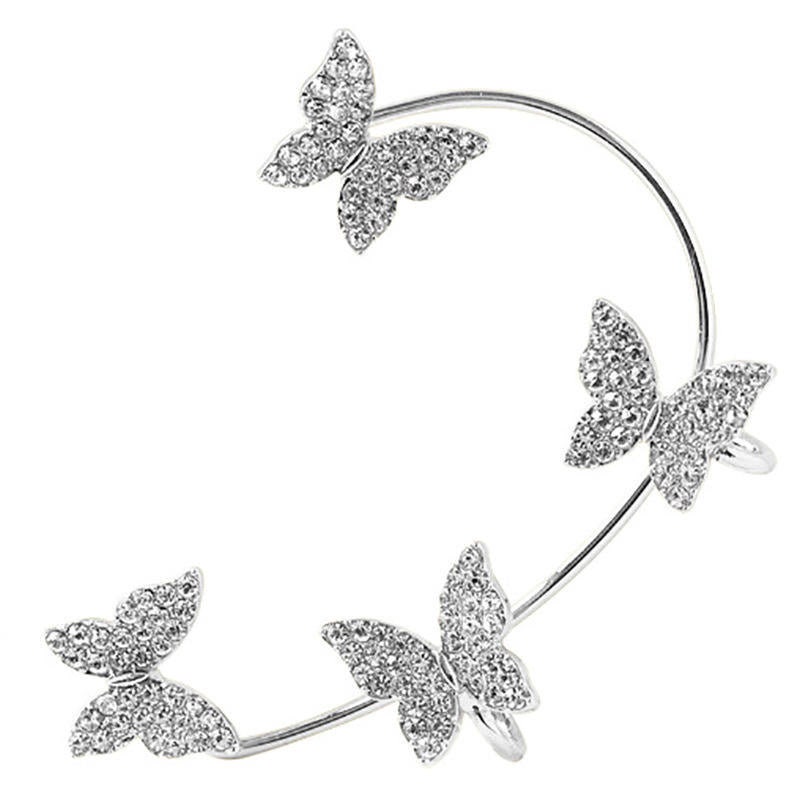 CUTE Zircon Butterfly Ear Cuff Earrings for Women No Piercing Etsy