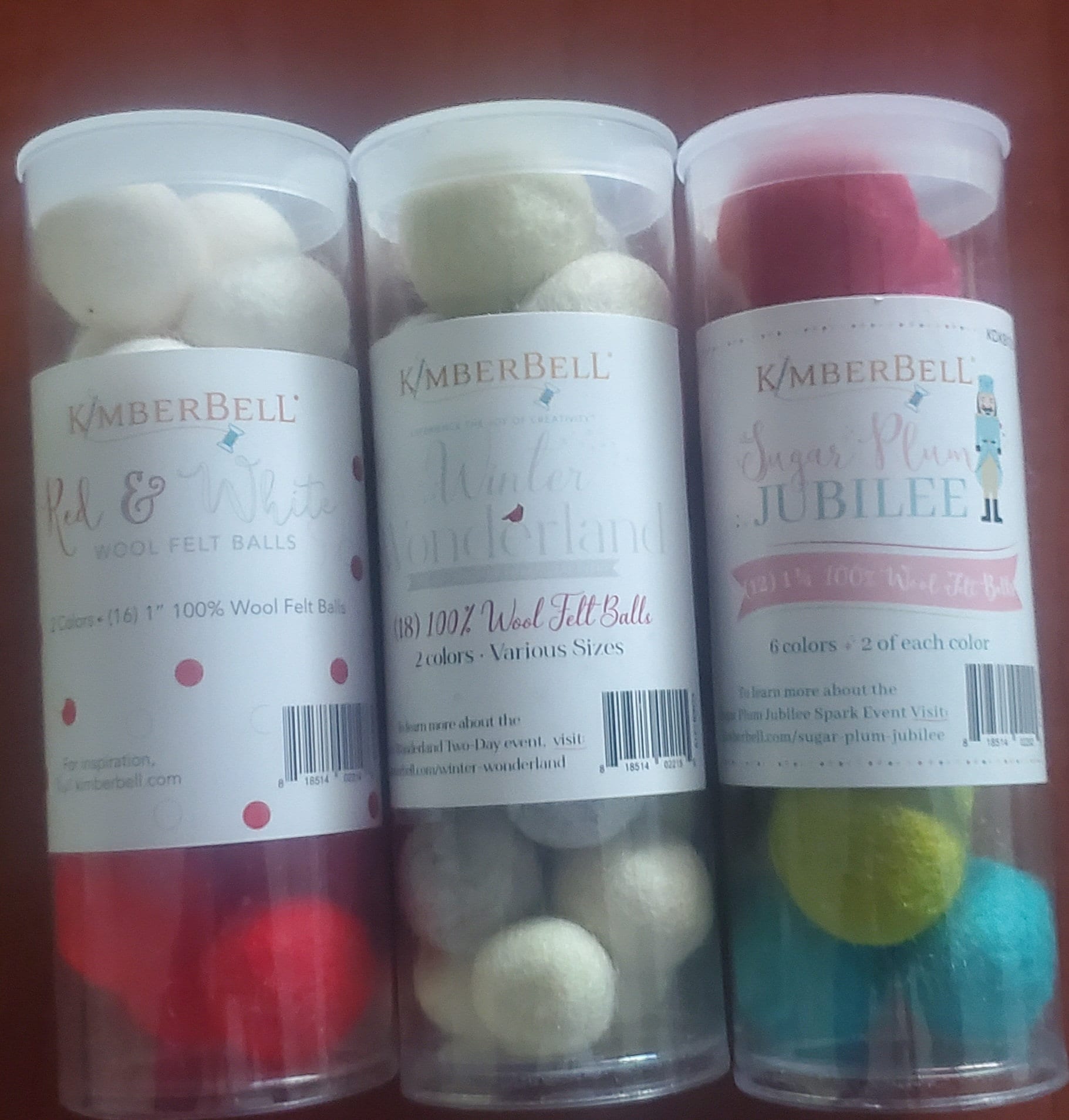 Kimberbell Winter Wonderland Wool Felt Balls