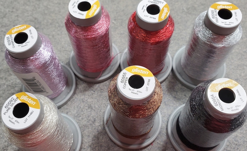 G Listen Thread Glide Glisten Metallic Wrapped Rayon Thread 40wt - Etsy