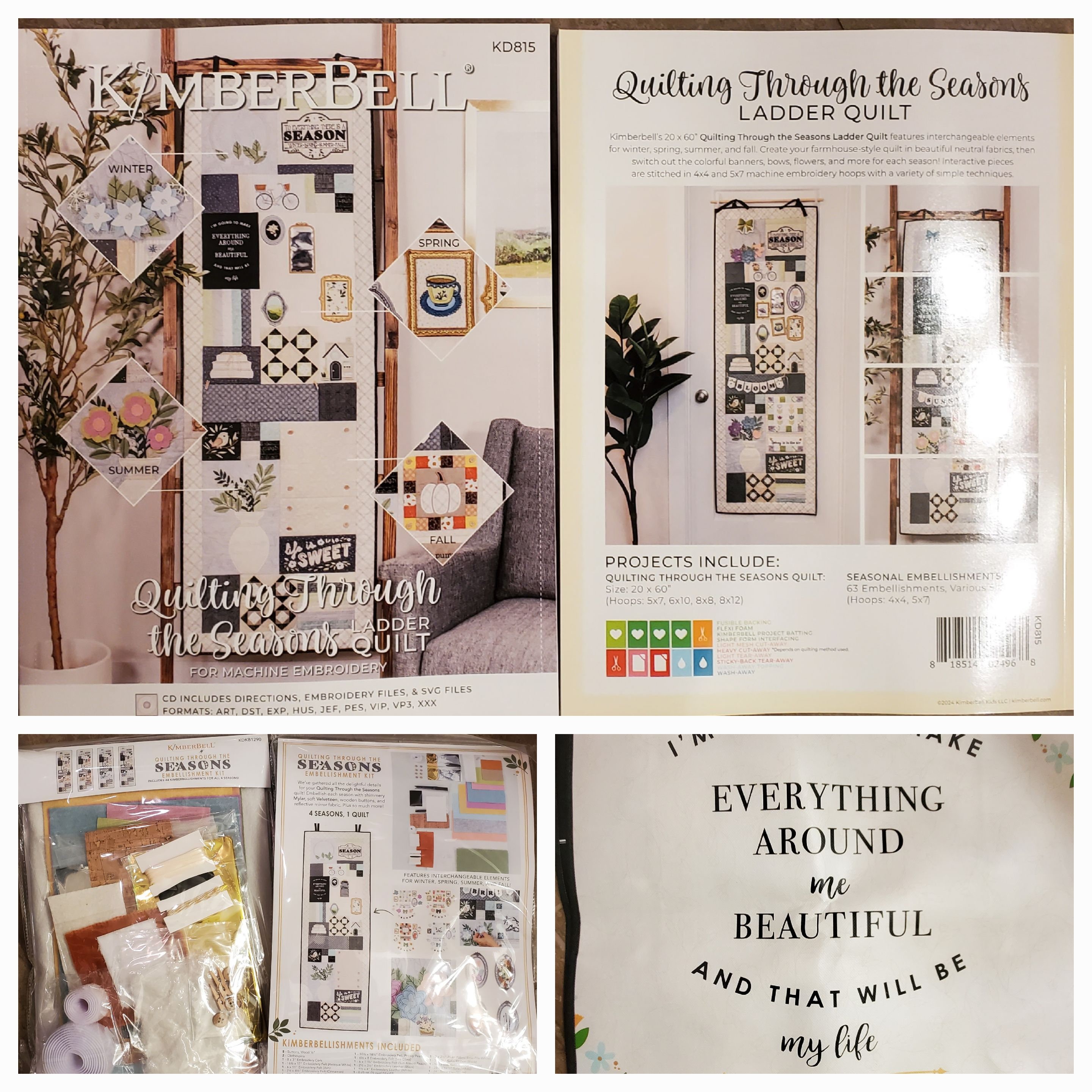 Kimberbell Quilting Through the Seasons Ladder Quilt - Etsy