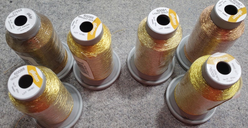 G Listen Thread Glide Glisten Metallic Wrapped Rayon Thread 40wt - Etsy