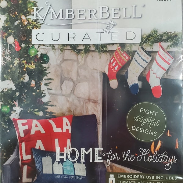 KimberBell Curated Home for the Holidays USB - Machine Embroidery