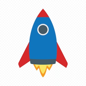 Rocket Ship (E) SVG - Printable Clipart Cut File, Instant Digital Download, Vector, SVG, PNG, Rocket, Space,