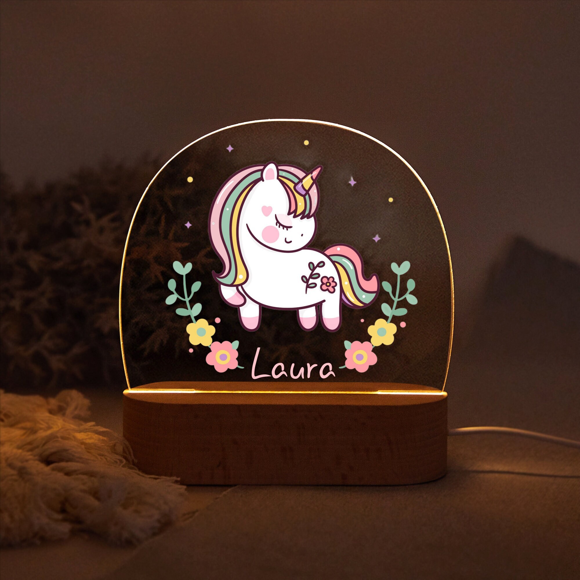 VSATEN Unicorns Presentes para Meninas, 3 em 1 Unicorn Night Light