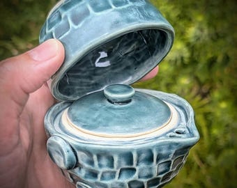 Handgemachte geschnitzte Mini-Teekanne Gaiwan