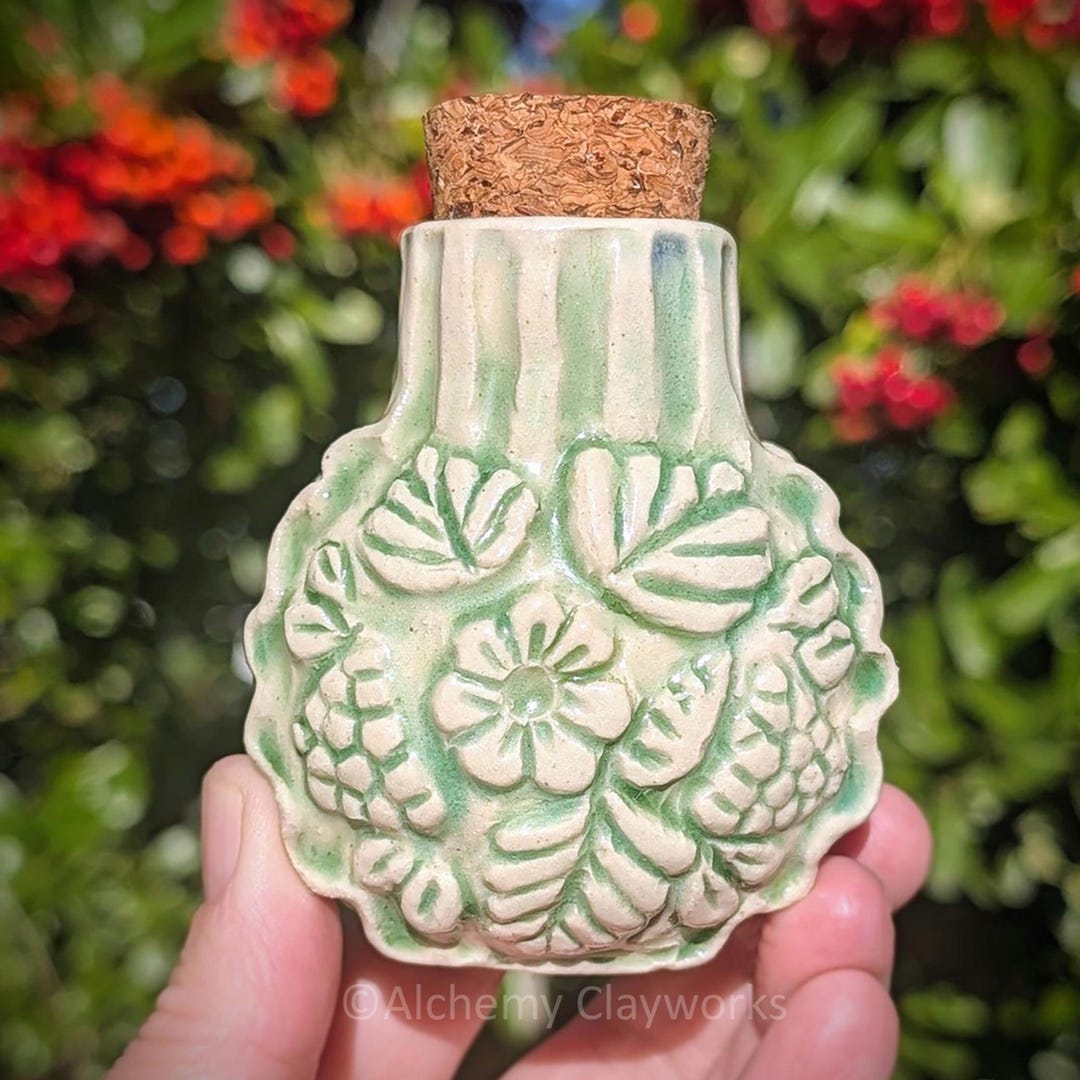 Handmade Ceramic Flask - Etsy