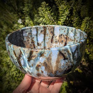 Handmade Birch in Blue Bowl
