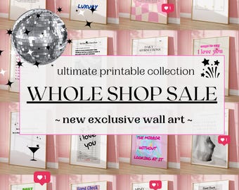 WHOLE SHOP SALE Wall Art, Gallery Wall Art, Printable Wall Art, Eclectic Gallery Set, Maximalist Wall Art, Trendy Prints