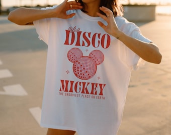 Disco Mickey Mouse Retro T-Shirt: Vintage Magic Theme Park Apparel