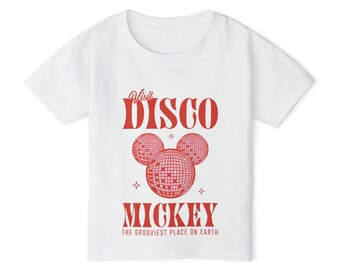 Toddler Gildan Tee Disco Mickey Mouse T-Shirt Retro Vintage Magic Girls Boys Theme Parks Walt Magic Kingdom Epcot Short Sleeve Gift