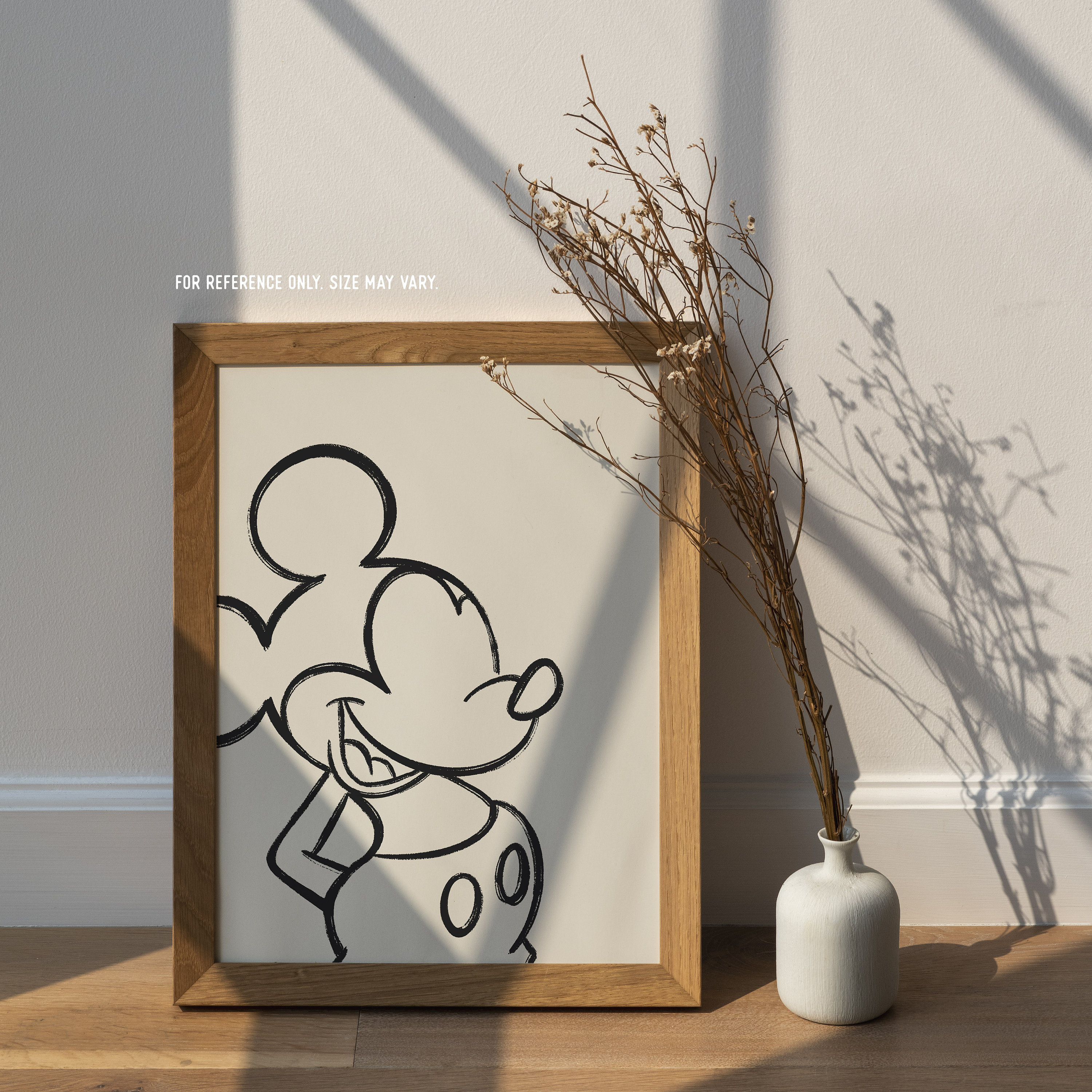 Discover Mickey Mouse Sketch Matte Minimal Modern Boho Home Decor Magic Nursery Poster