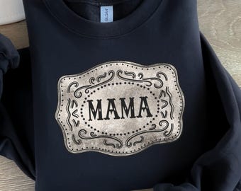 Western mama png. Mama belt buckle png. Digital download only