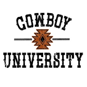 Cowboy university sublimation png design. Cowboy png. Western png. Digital download only