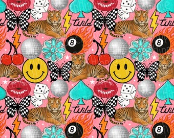 Western collage seamless pattern png. Yallternative png. Collage edgy png. Digital download only