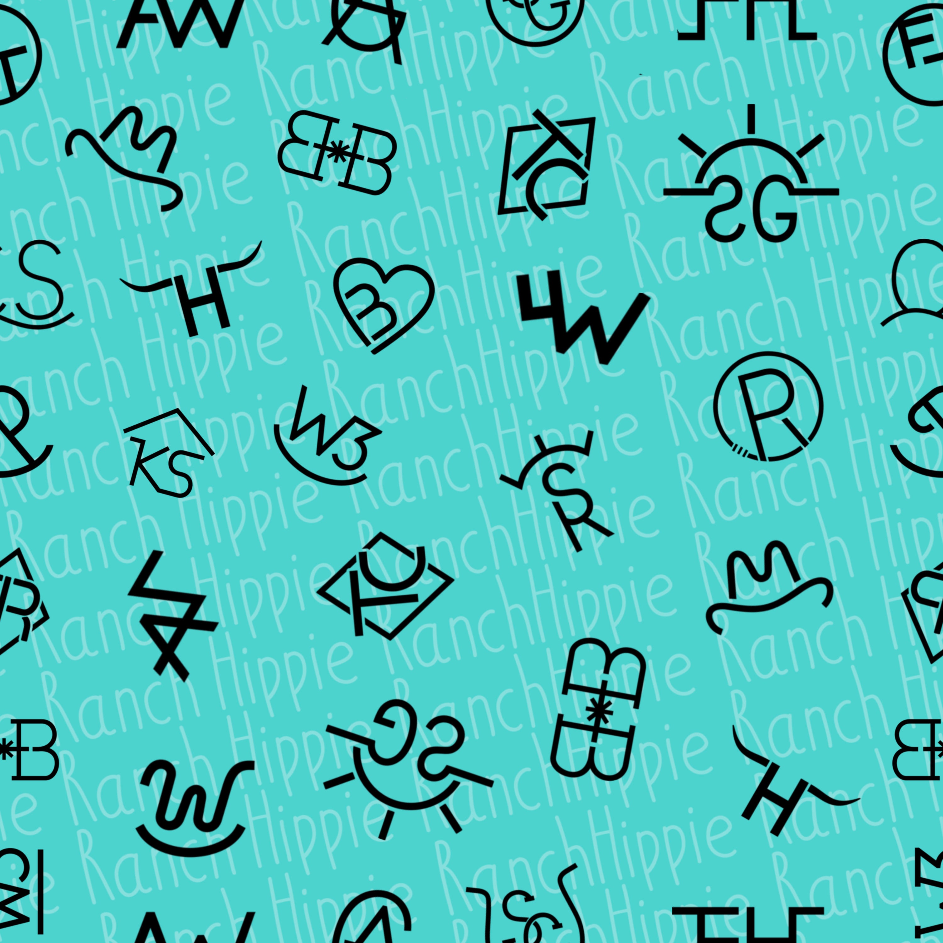 Cattle Brands Seamless Pattern. Digital Download Only. Png Etsy