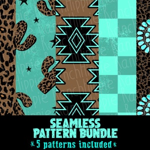Seamless pattern bundle. 5 patterns included. Digital download only. PNG files