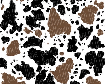 Black and brown cow print seamless pattern . Digital download only. Png file