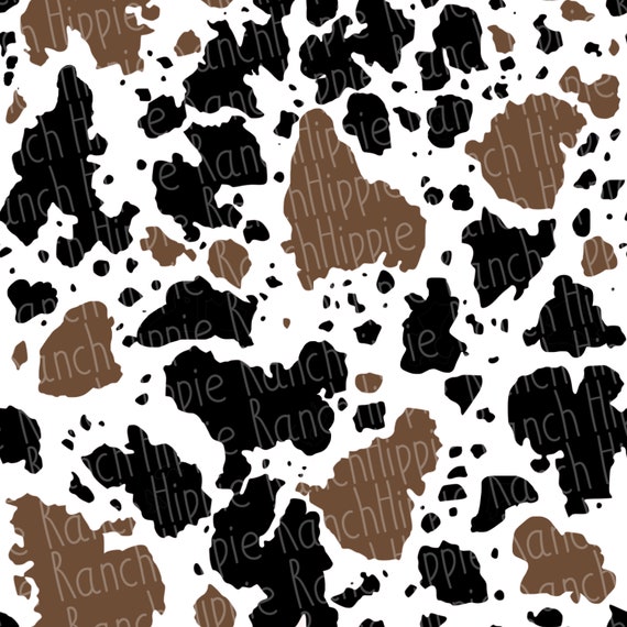 Black and Brown Cow Print Pattern . Digital Download - Etsy