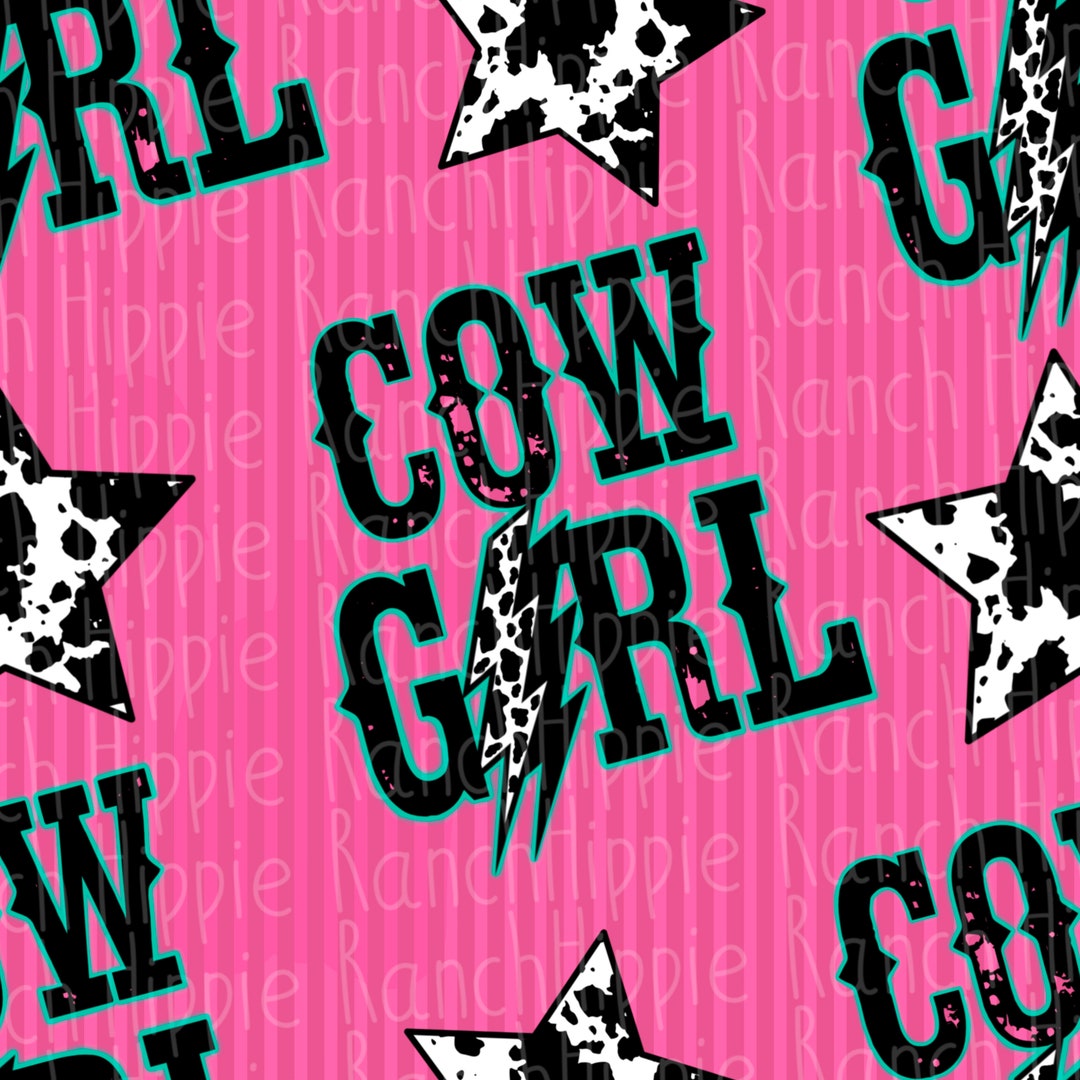Cowgirl Seamless Pattern. Digital Download Only. Png File - Etsy