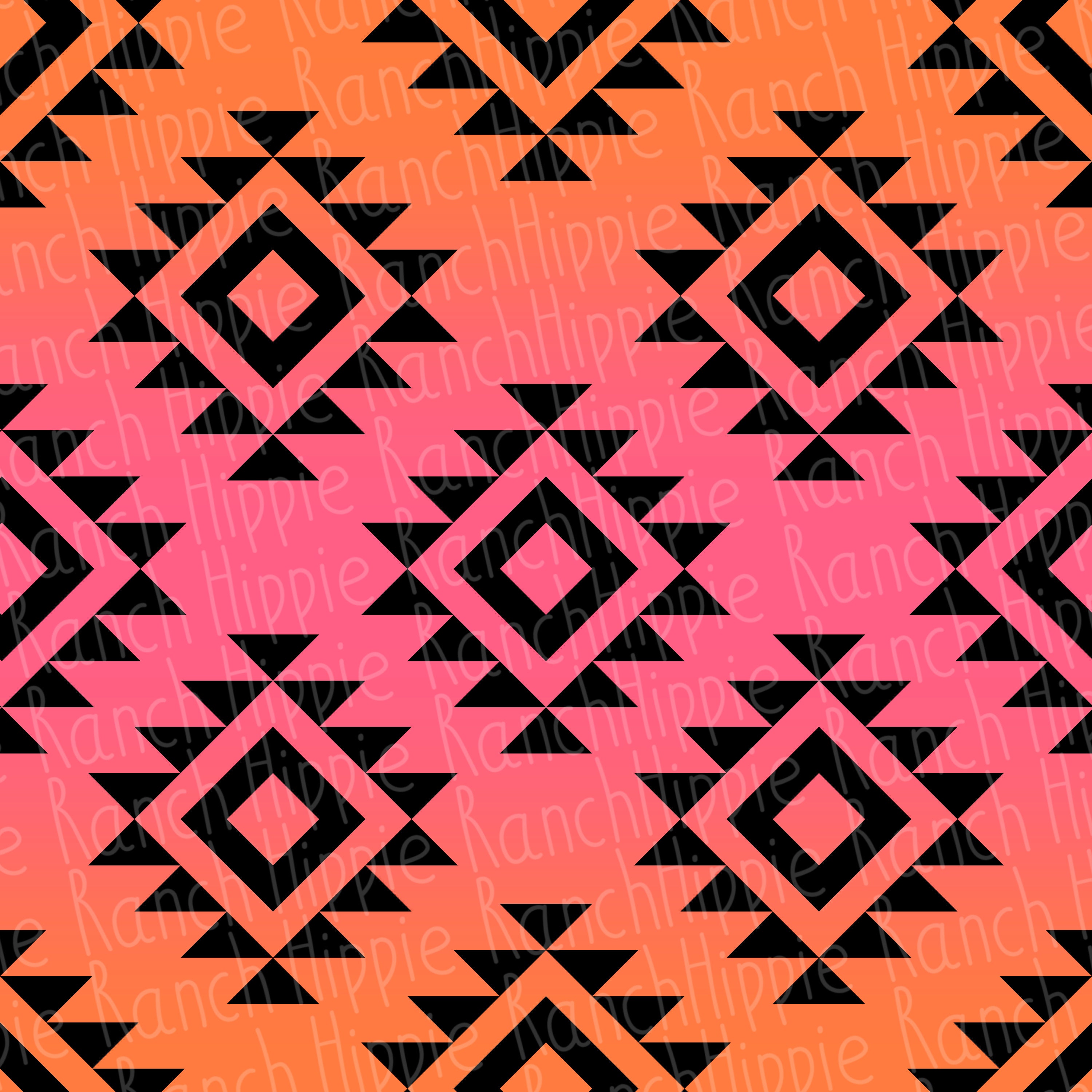 Orange Aztec Pattern Background