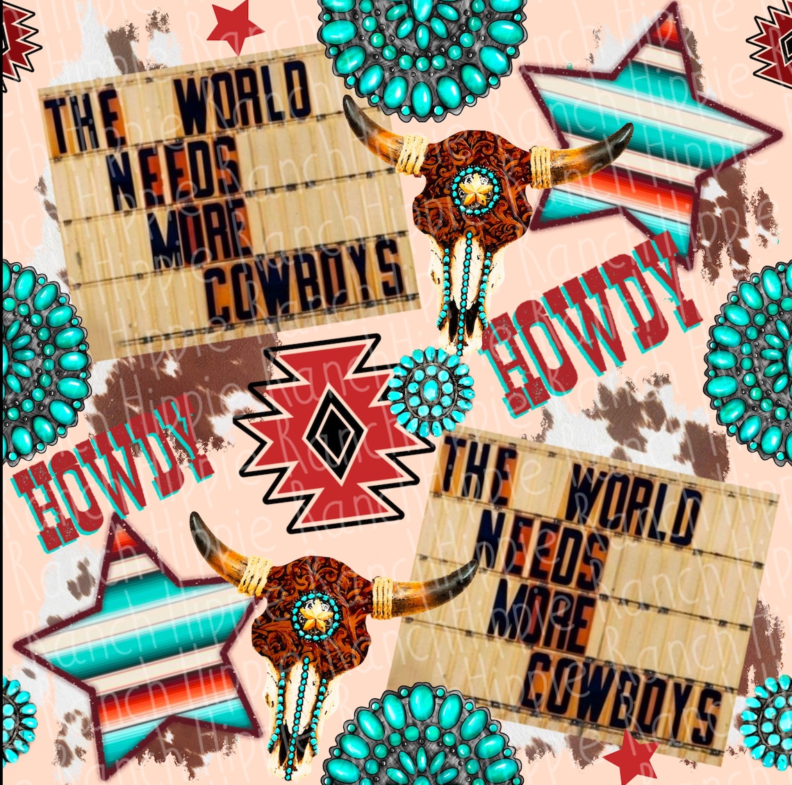 Western Seamless Pattern. Digital Download Only. Png File Etsy