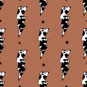 Western lightning bolt seamless pattern. Digital download only. Png file