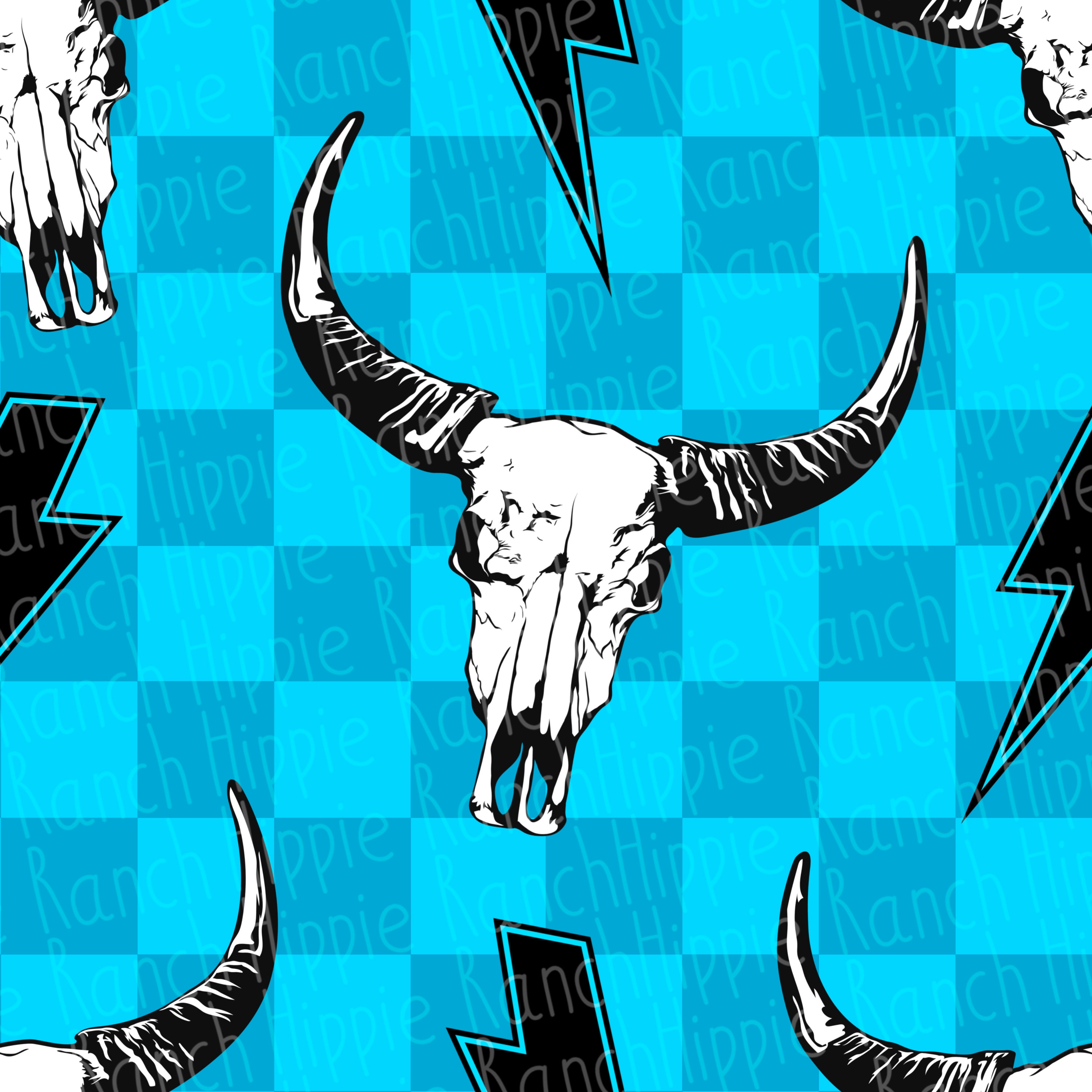 Bull Skull Seamless Pattern. Digital Download Only. Png File - Etsy
