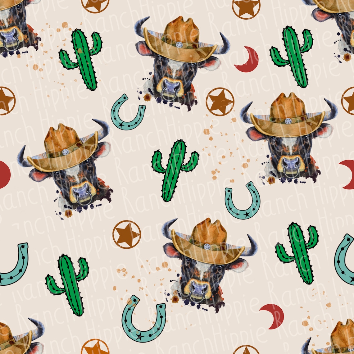 Western Seamless Pattern. Digital Download Only. Png File Etsy