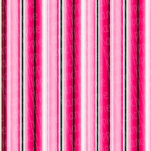 May include: A seamless pattern of vertical stripes in shades of pink, white, and black. The stripes are of varying widths and create a bold, graphic design.