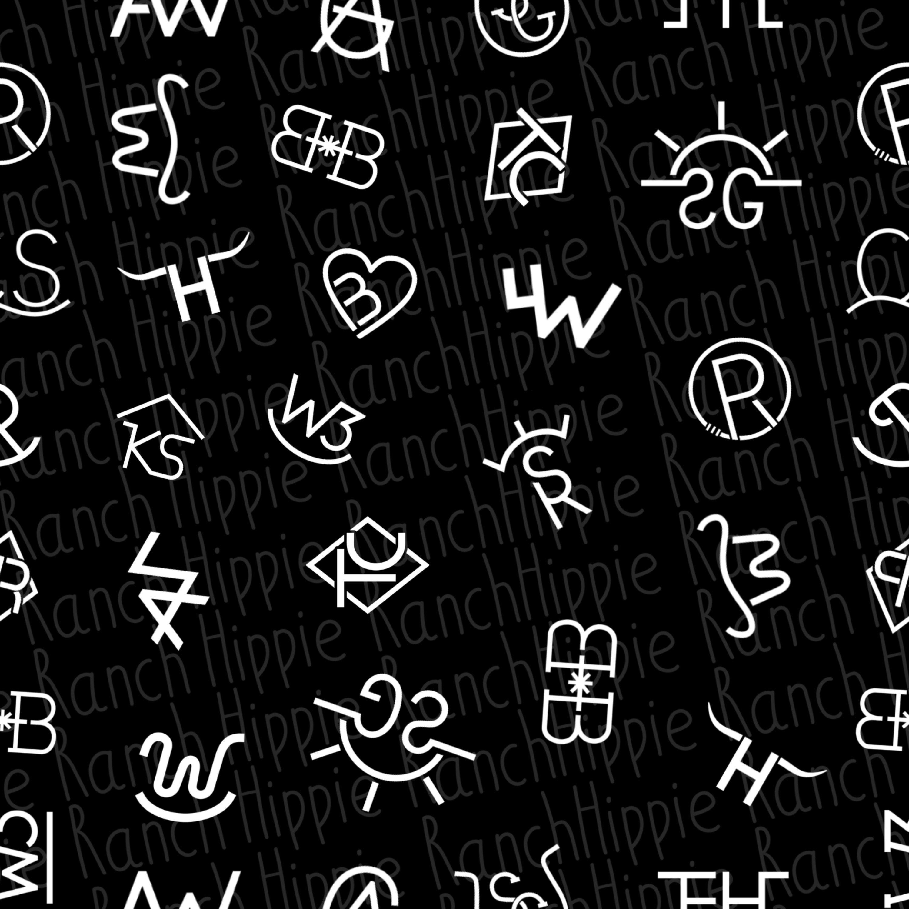 Cattle Brand Seamless Pattern. Digital Download Only. Png File Etsy