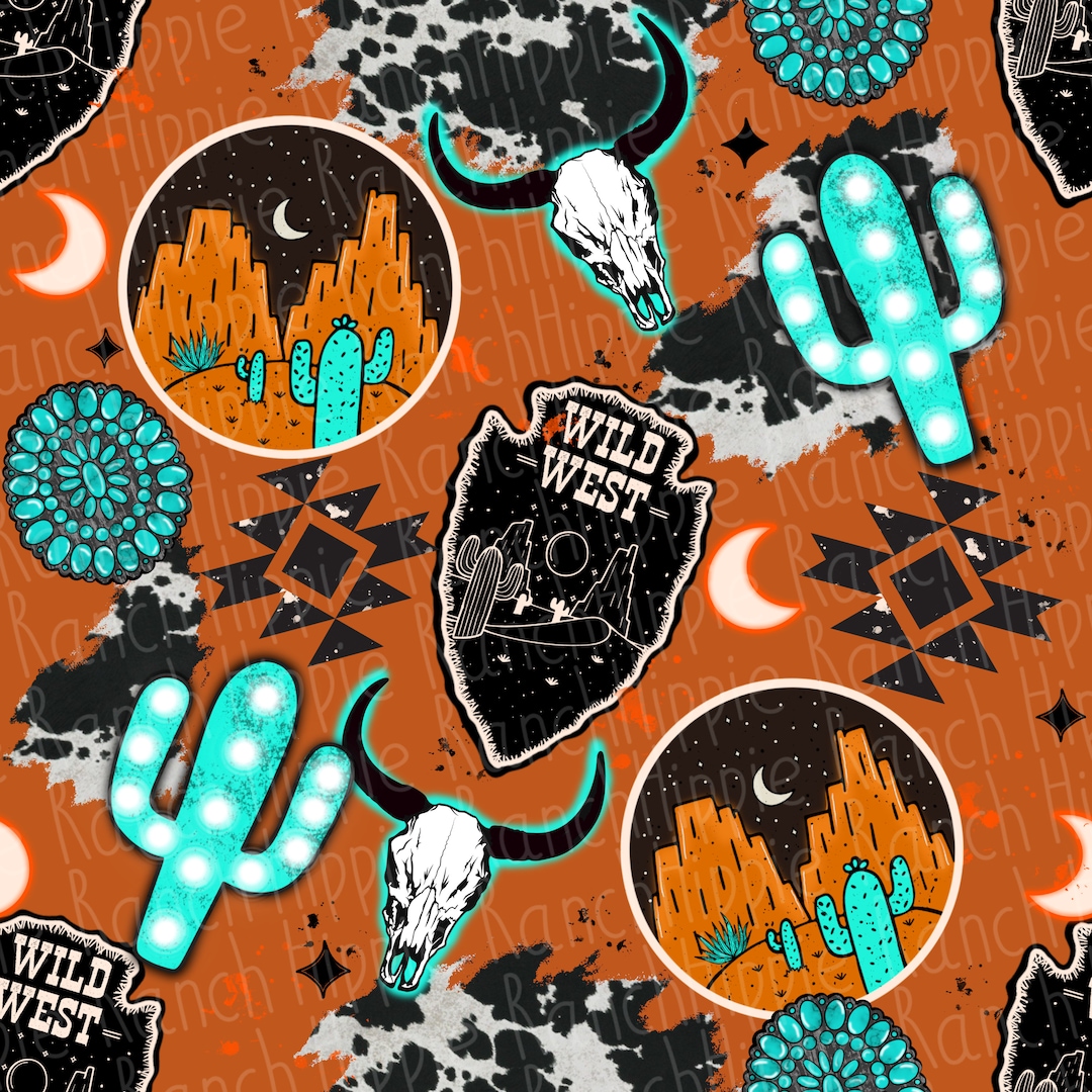Western Seamless Pattern. Digital Download Only. Png File - Etsy