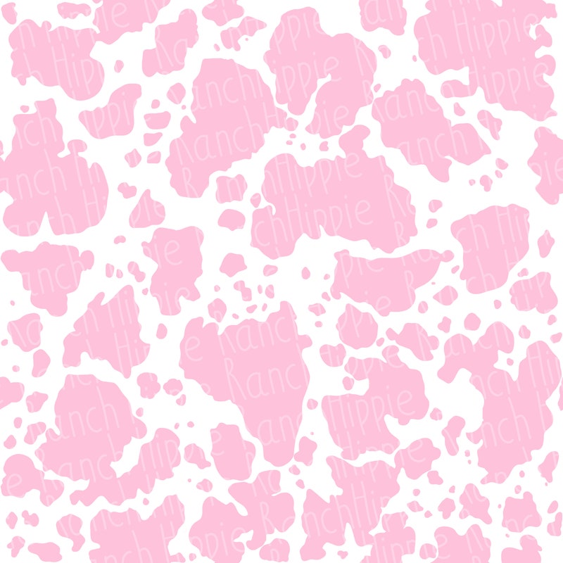Pink cow print fabric etsy