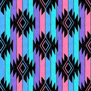 90’s western inspired seamless pattern. Aztec png. Western png. Digital download only.