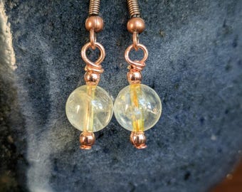 Sunny Citrine Dangle Earrings