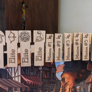 RPG Monster Initiative Trackers - Clip-on name tags for D&D, tabletop gaming