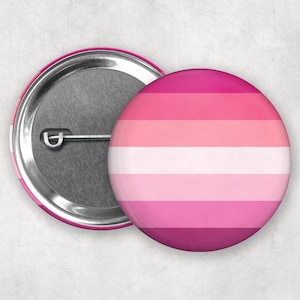 Femme 4 Butch Pinback Buttons | Vintage Inspired Lesbian Badges #3 - Femme Flag