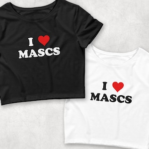 I Heart Mascs Cropped Baby Tee