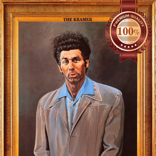 The Kramer Original Printed Frame Poster Premium Waterproof Tear Proof Poster Classic Cosmos Seinfeld Original Art Print