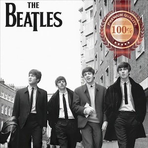 Póster original de The Beatles en Londres, resistente al agua, de primera calidad, con foto de banda musical impresa.