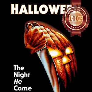 Póster de Halloween, clásico original de 1978, años 70, película de terror de John Carpenter, impresión artística original de cine, resistente al agua y al desgarro.