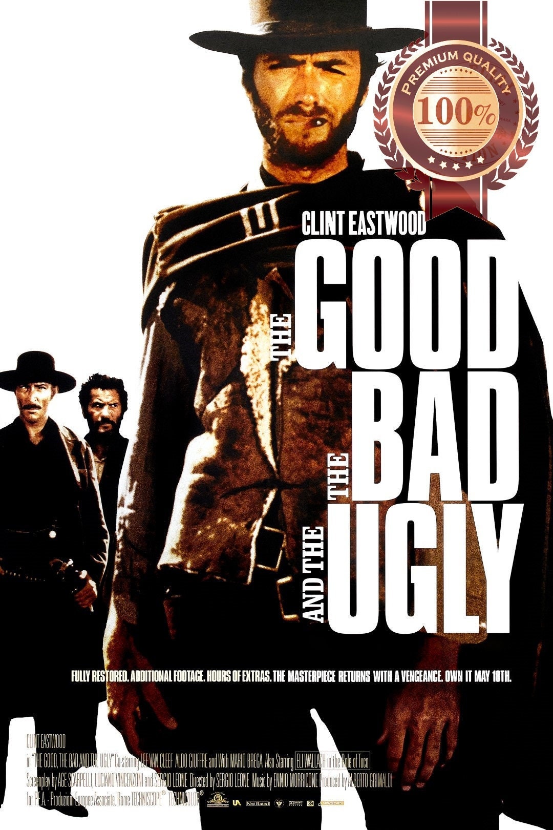 The Good the Bad and the Ugly Poster Premium Waterproof Tear Proof ...